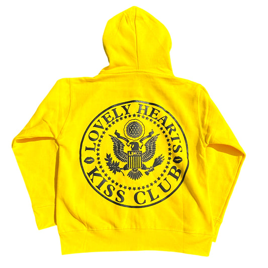 Yellow "Amendment" Zip Up Hoodie
