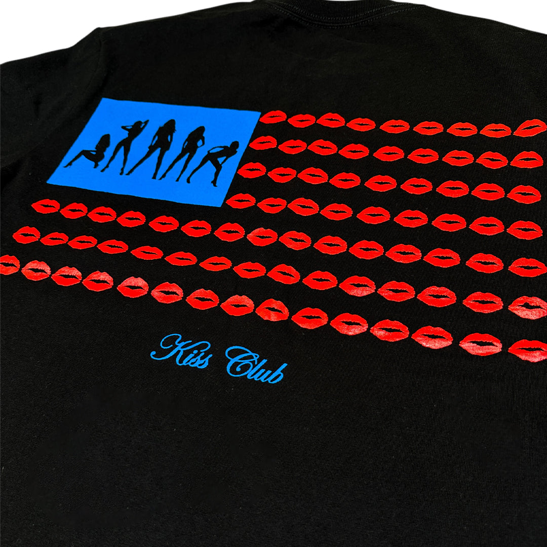 Black "Americana" Long Sleeve Tee