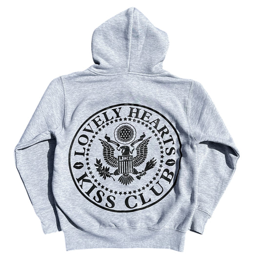 Grey "Amendment" Zip Up Hoodie