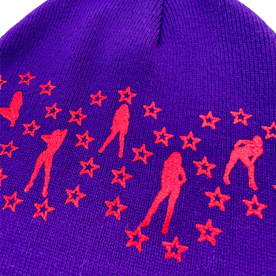 Purple "Americana" Beanie