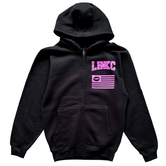 Black "Amendment" Zip Up Hoodie