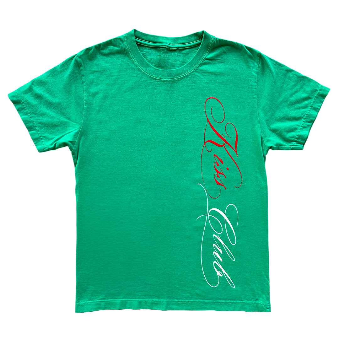 Green "Kiss Script" Tee