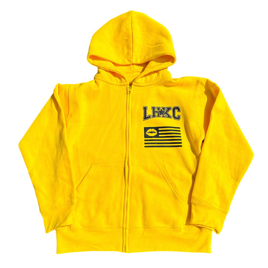 Yellow "Amendment" Zip Up Hoodie