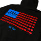 Black "Americana" Zip Up Hoodie