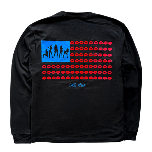 Black "Americana" Long Sleeve Shirt