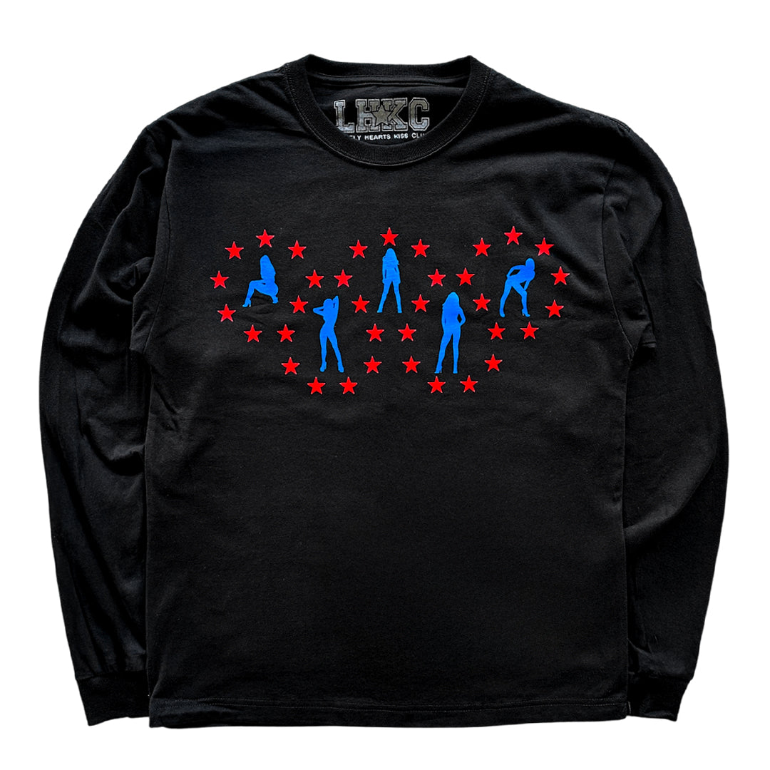 Black "Americana" Long Sleeve Shirt