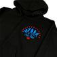 Black "Americana" Zip Up Hoodie
