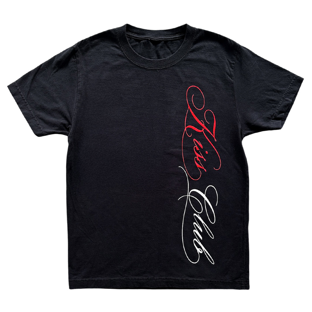 Black "Kiss Script" Tee