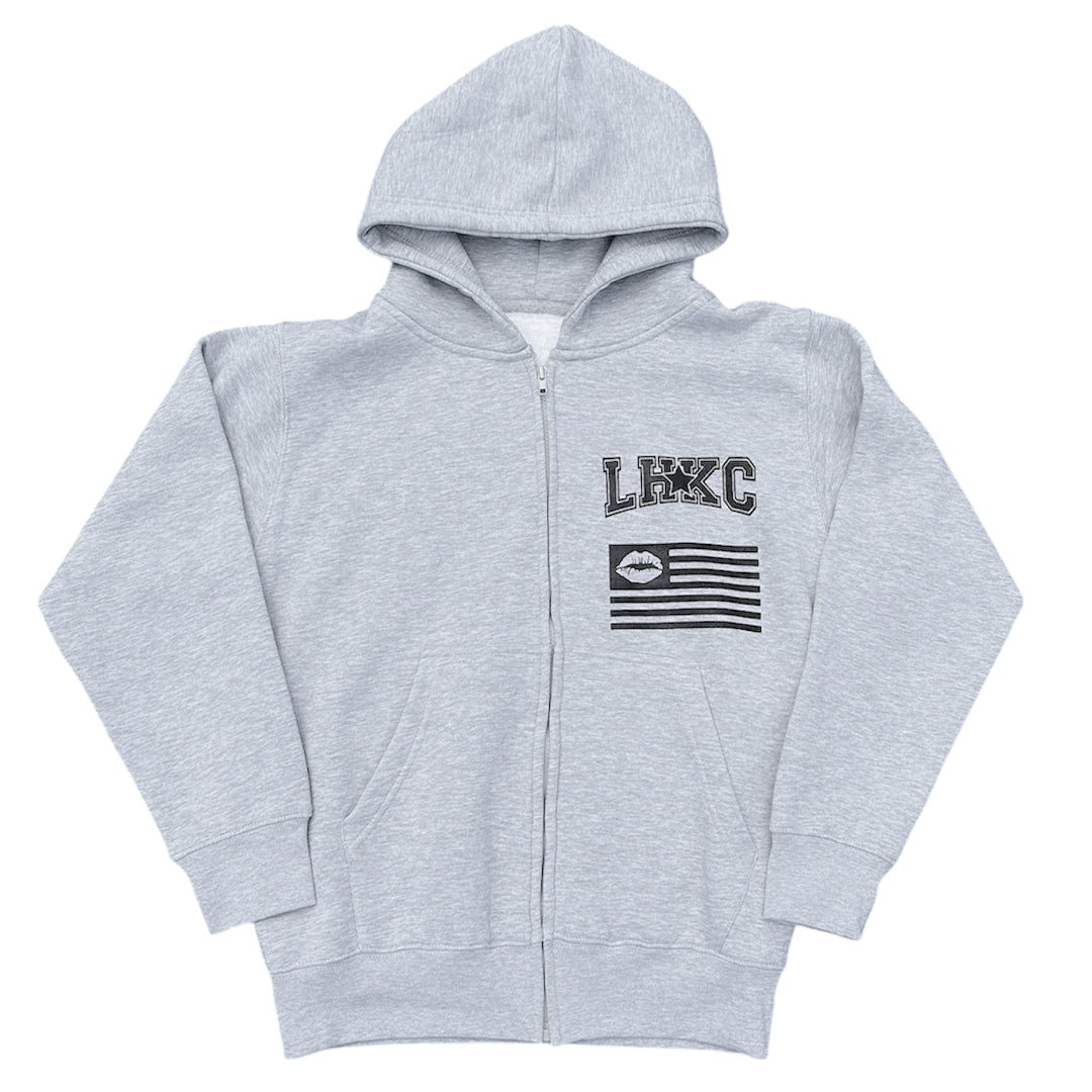 Gray Amendment Zip Up Hoodie