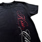 Black "Kiss Script" Tee