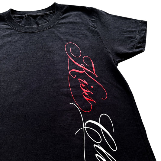 Black "Kiss Script" Tee