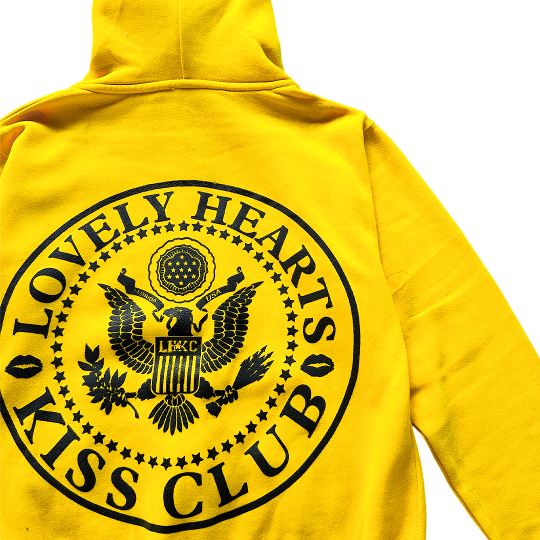 Yellow "Amendment" Zip Up Hoodie