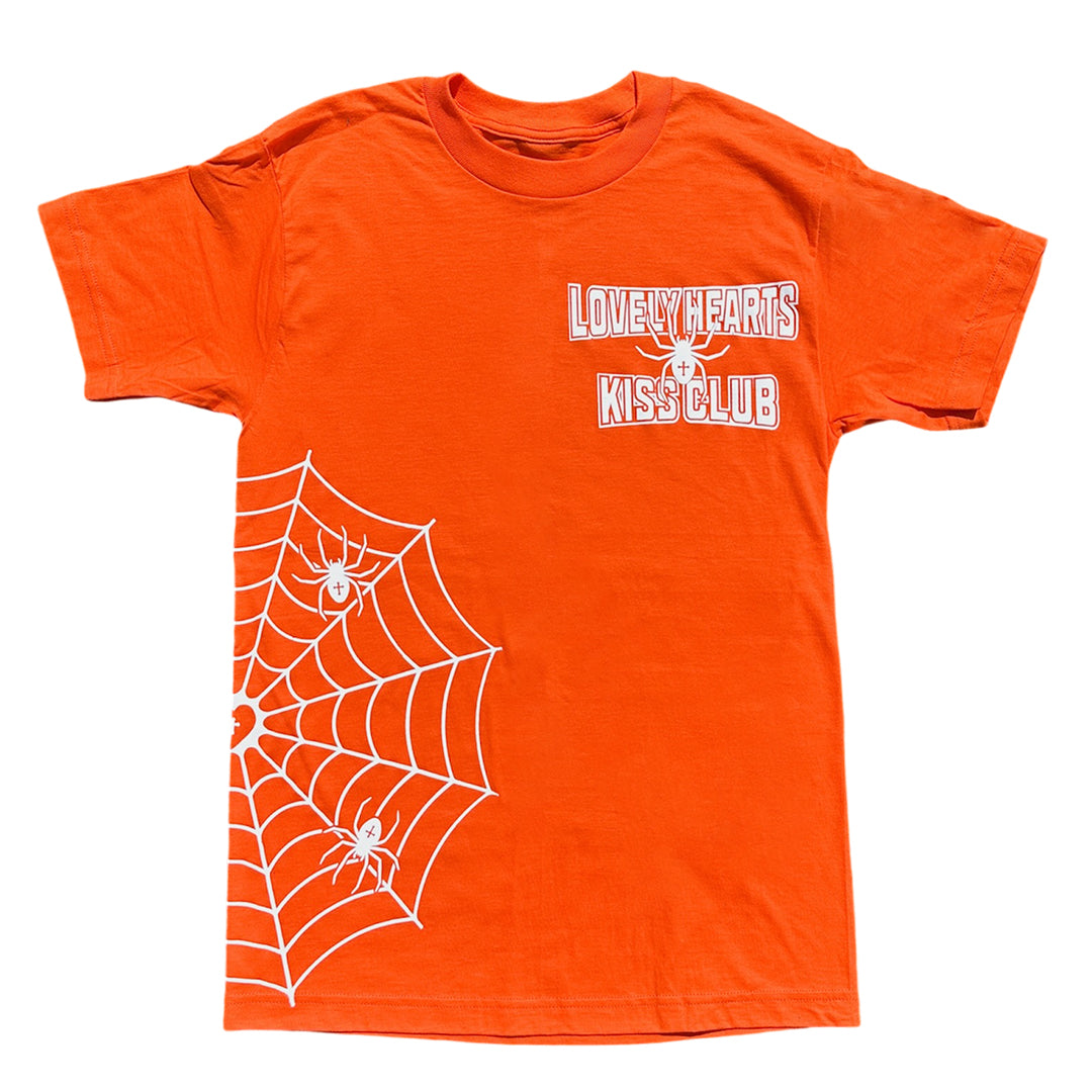 Web Of Love Orange Tee