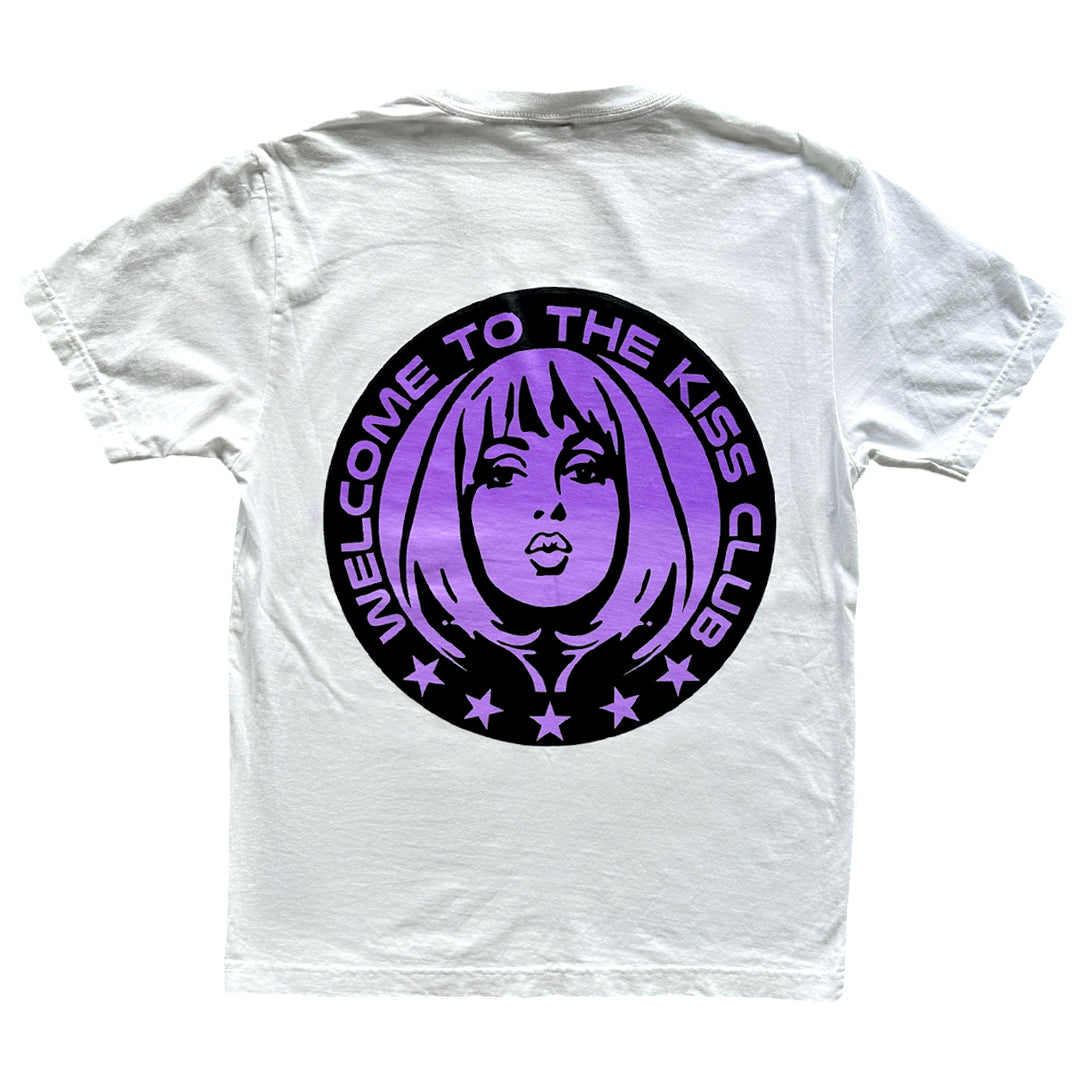 White "Kiss Badge" Gradient Tee