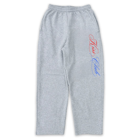 Grey "Kiss Script" Sweatpants