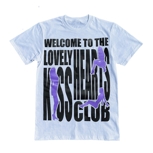 Welcome to The Kiss Club V2 White Tee