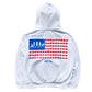 White "Americana" Zip Up Hoodie